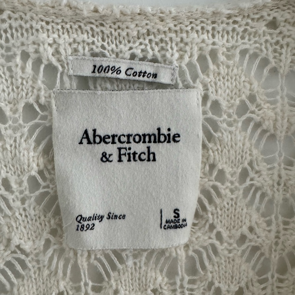 Abercrombie & Fitch‎ Ivory Open Knit Cardigan - Picture 3 of 10